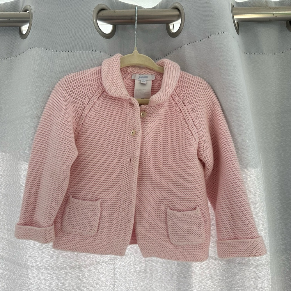 Jacadi Soft Pink Knit Cardigan